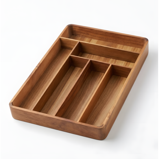 Wooden Cutlery Organizer